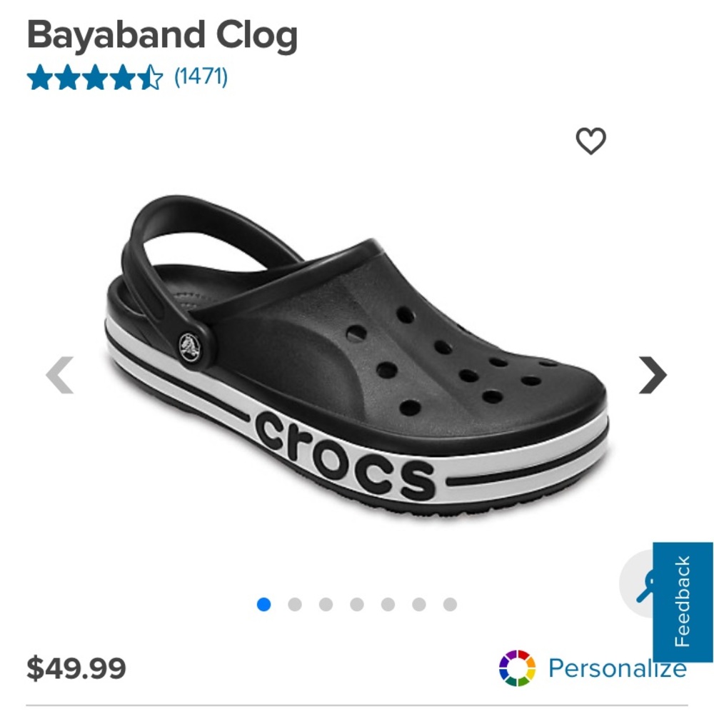 Black crocs with free charm